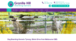 Desktop Screenshot of granitehillkennels.com.au