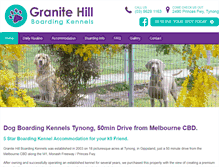 Tablet Screenshot of granitehillkennels.com.au